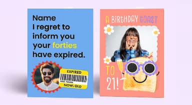 Birthday Age Cards