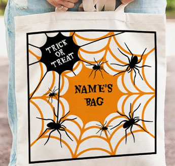 halloween personalised tote bag