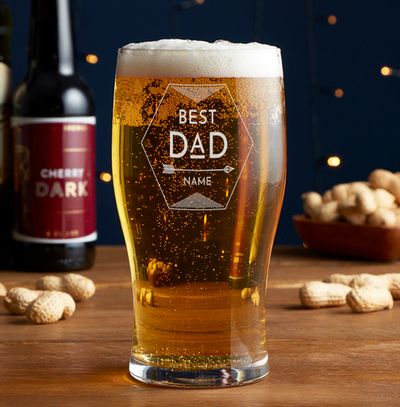 Engraved Pint Glass - Best Dad