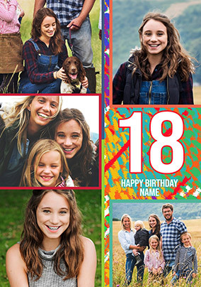 18 Happy Birthday 5 Photo Card