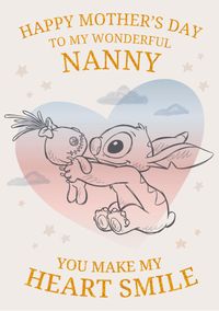 Tap to view Disney Stitch Heart Smile Mothers Day Card