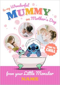 Tap to view Stitch Wonderful Mummy 3 Photo Mother's Day Card