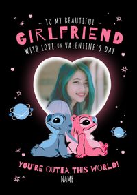 Tap to view Stitch Girlfriend Valentine's Day Photo Card