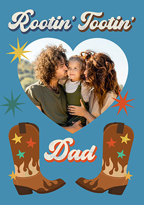 Rootin' Tootin' Dad Photo Upload Card