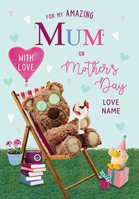Tap to view Barley Bear - Relax Mum Personalised Mother's Day Card