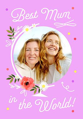 Cancer Research UK Best Mum In The World Birthday Photo Card