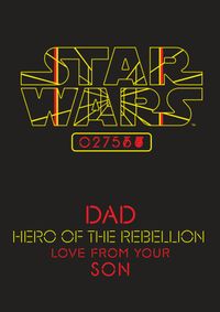 Tap to view Star Wars Stay On Target Dad Birthday Card
