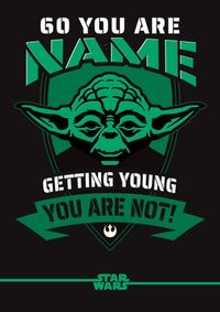 Tap to view Star Wars 60 You Are Yoda Birthday Card