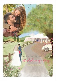 Tap to view Countryside Wedding Photo Upload Card