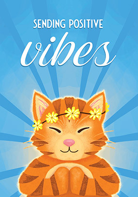 Positive Vibes Good Luck Card