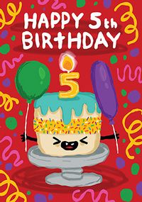 Tap to view Happy 5th Birthday Cake Card