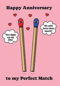 Tap to view Perfect Match Happy Anniversary Card