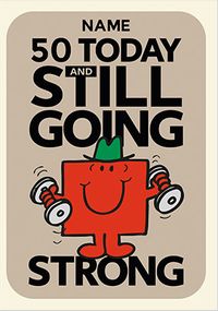 Tap to view Mr Strong - 50th Birthday Personalised Card