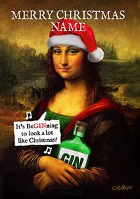 Tap to view Be-GIN-Ing To Look Like Christmas Personalised Card