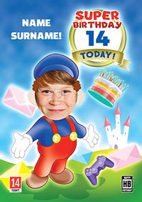 Tap to view Super Birthday 14 Today Photo Card