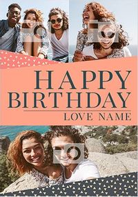 Tap to view Happy Birthday With Love Multi Photo Card