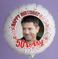 Tap to view 50th Birthday Photo Upload Balloon