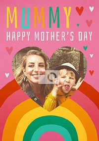 Tap to view Mummy Rainbow photo upload Personalised Card