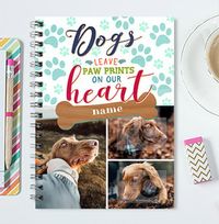 Tap to view Dogs Paw Prints Multi Photo Notebook