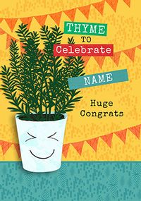 Tap to view Thyme to Celebrate Personalised Card