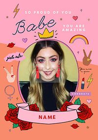 Tap to view So Proud of you Babe Photo Card