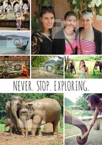 Tap to view  Personalised Photo Upload Poster - Never Stop Exploring Essential