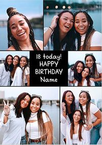 Tap to view 18 Today Happy Birthday 6 Photo Card