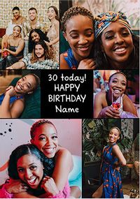 Tap to view 30 Today Happy Birthday 6 Photo Card