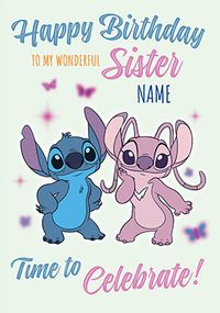 Tap to view Stitch And Angel Sister Happy Birthday Card
