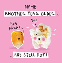 Tap to view Hot Flush Funny Personalised Birthday Card