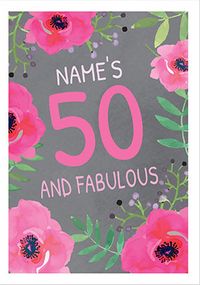 Tap to view 50th Floral Birthday Card