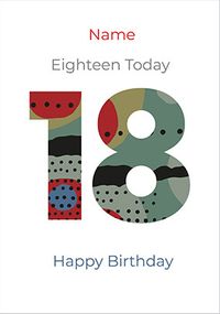 Tap to view 18th Birthday Him Personalised Card