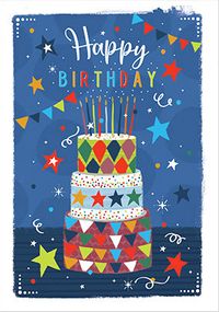 Tap to view Happy Birthday 3 Tier Cake Card