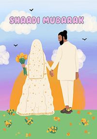 Tap to view Shaadi Mubarak Sunset Wedding Card