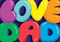 Tap to view Love You  Dad Cute Father's Day Card