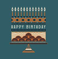 Tap to view Happy Birthday Patterned Cake Card