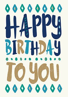 Cancer Research Big Happy Birthday to You Card