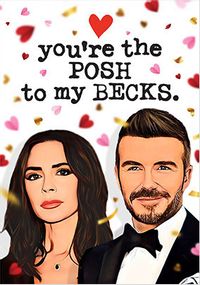Tap to view Posh to my Becks Valentine's Day Card