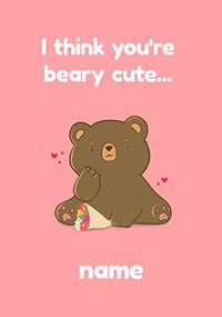 Tap to view Cancer Research Beary Cute Personalised Valentine's Card
