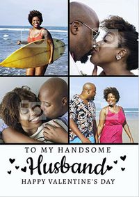 Tap to view Cancer Research Handsome Husband Photo Valentine's Card